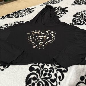 Majestic Threads Black Chicago Bears Lightweight Hoodie Sz 2XL NWT